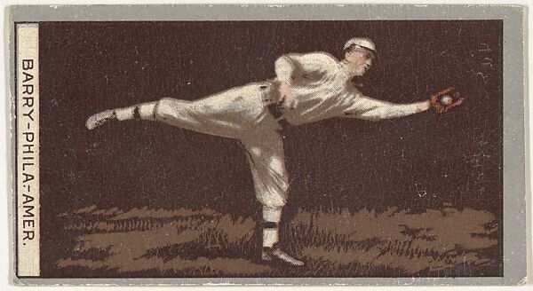 Barry, Philadelphia, American League, from the Brown Background series (T207) for the American Tobacco Company, Issued by American Tobacco Company, Commercial lithograph