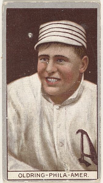Oldring, Philadelphia, American League, from the Brown Background series (T207) for the American Tobacco Company, Issued by American Tobacco Company, Commercial lithograph
