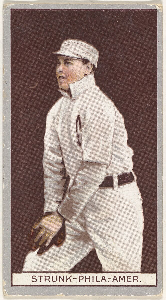 Strunk, Philadelphia, American League, from the Brown Background series (T207) for the American Tobacco Company, Issued by American Tobacco Company, Commercial lithograph