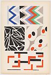 Plate 4 from Sonia Delaunay: ses peintures, ses objets, ses tissus simultanés, ses modes, Sonia Delaunay  French, born Ukraine, Pochoir and relief process