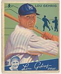 Lou Gehrig, New York Yankees, from the Big League Chewing Gum series (R320) for the Goudey Gum Company, Goudey Gum Company, Commercial color lithograph