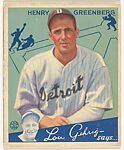 Henry Greenberg, Detroit Tigers, from the Big League Chewing Gum series (R320) for the Goudey Gum Company, Goudey Gum Company, Commercial color lithograph