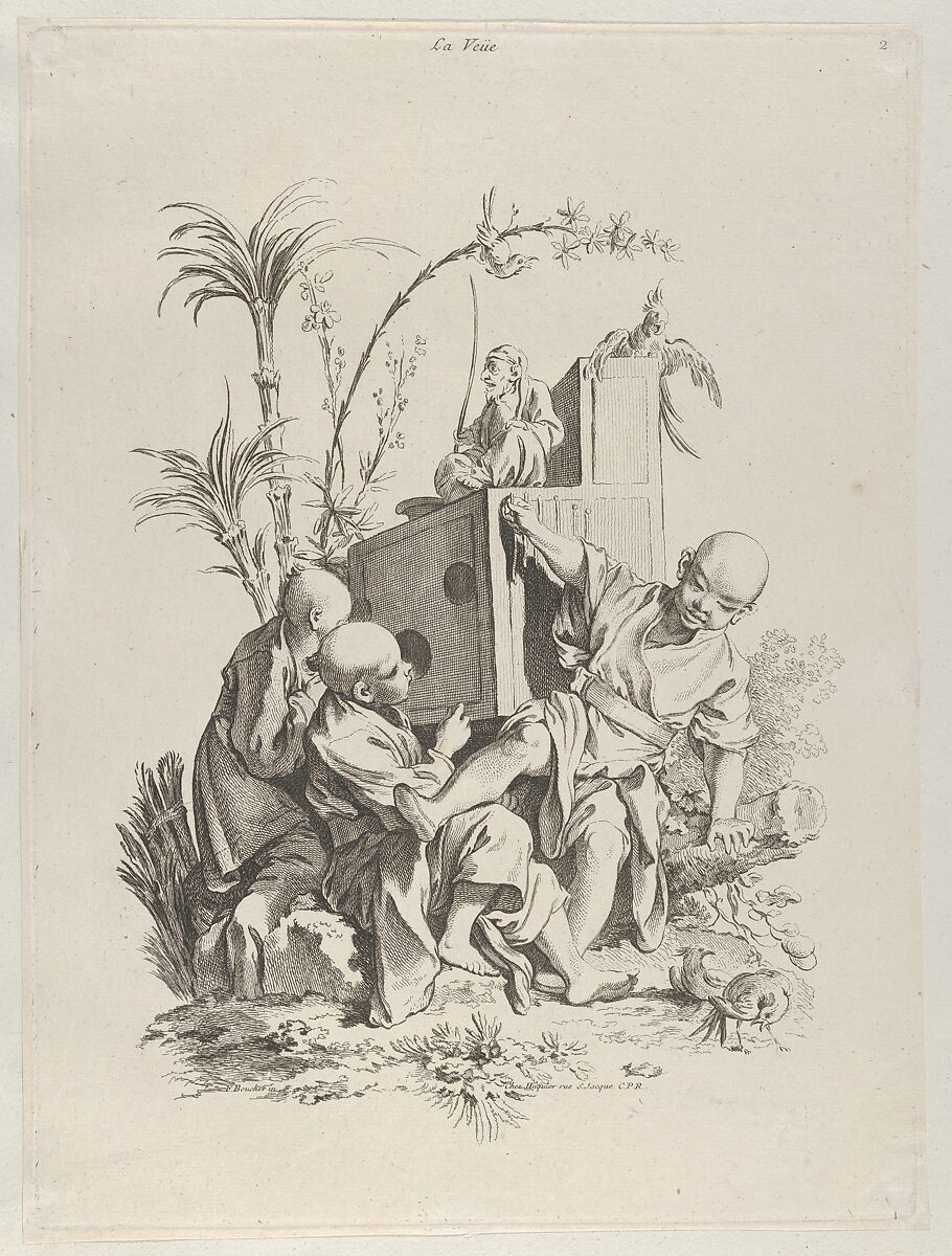 Sight, François Boucher (French, Paris 1703–1770 Paris), Etching and engraving 