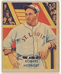 Rogers Hornsby, from the Diamond Stars series (R327) for the National Chicle Gum Company, National Chicle Gum Company, Cambridge, Massachusetts, Commercial color lithograph