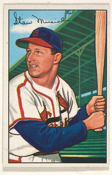 Issued by Bowman Gum Company, Stan Musial, St. Louis Cardinals, from  Picture Cards, series 6 (R406-6) issued by Bowman Gum