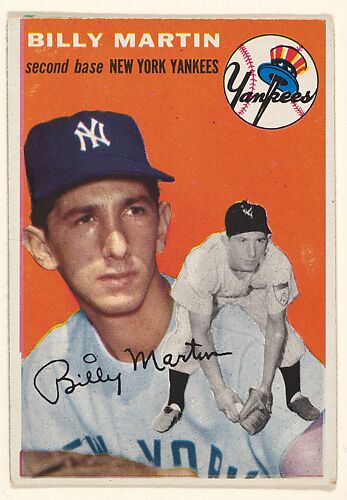 Card Number 13, Billy Martin, 2nd Base, New York Yankees, from 