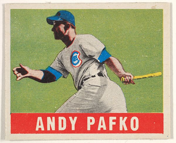 Andy Pafko, Chicago Cubs, from the All-Star Baseball series (R401-1), issued by Leaf Gum Company, Leaf Gum, Co., Chicago, Illinois, Commercial chromolithograph 