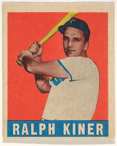 Ralph Kiner, Pittsburgh Pirates, from All-Star Baseball series (R401-1), issued by Leaf Gum Company, Leaf Gum, Co., Chicago, Illinois, Commercial chromolithograph 