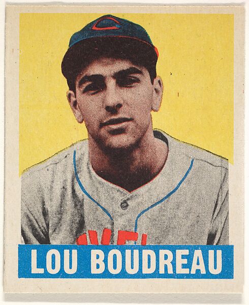 Lou Boudreau, Cleveland Indians, from the All-Star Baseball series (R401-1), issued by Leaf Gum Company, Leaf Gum, Co., Chicago, Illinois, Commercial chromolithograph 