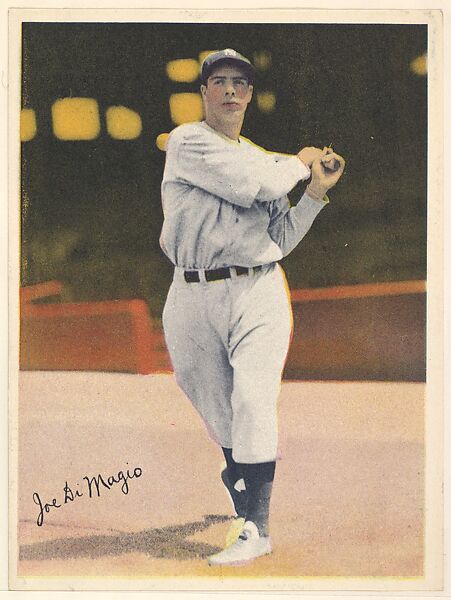 Joe DiMaggio, from the Colored Photos Premiums series (R312) issued by the National Chicle Gum Company, Issued by the National Chicle Gum Company, Cambridge, Massachusetts, Photolithograph 