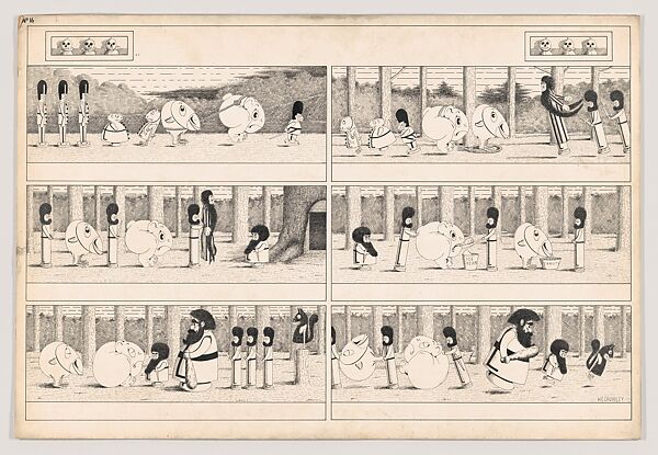 Dummy for "The Wigglemuch" Comic Strip, Number 16 (not published by The New York Herald), Herbert E. Crowley (British, Eltham, Kent 1873–1937 Ascona, Switzerland), Pen and black ink 