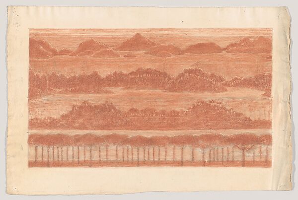 Four Landscapes, Herbert E. Crowley (British, Eltham, Kent 1873–1937 Ascona, Switzerland), Red chalk over graphite 