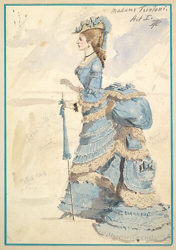 Costume Design for Madame Trentoni,  Act I, from the play 