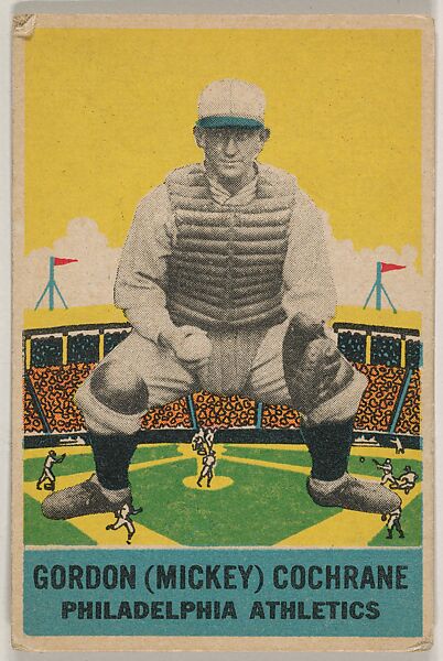 Gordon (Mickey) Cochrane, Philadelphia Athletics, DeLong Gum Company, Boston, Massachusetts (American), Commercial color lithograph 