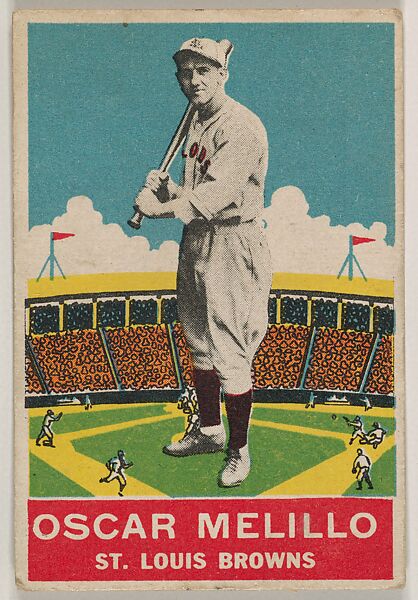 Oscar Melillo, St. Louis Browns, DeLong Gum Company, Boston, Massachusetts (American), Commercial color lithograph 