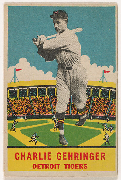 Charlie Gehringer, Detroit Tigers, DeLong Gum Company, Boston, Massachusetts (American), Commercial color lithograph 