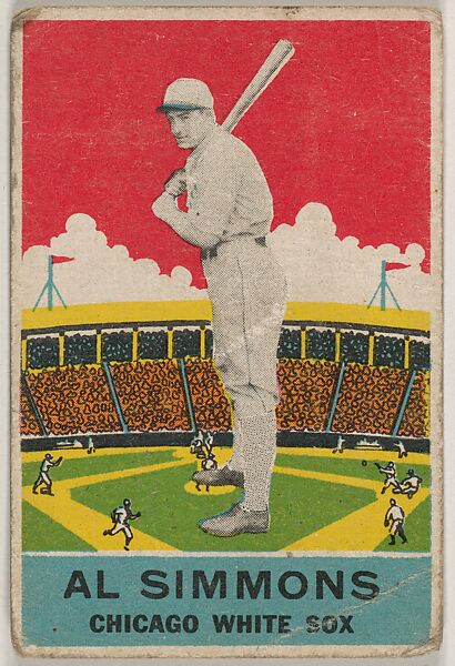 Al Simmons, Chicago White Sox, DeLong Gum Company, Boston, Massachusetts (American), Commercial color lithograph 