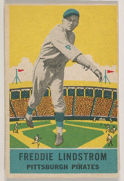 Freddie Lindstrom, Pittsburgh Pirates, DeLong Gum Company, Boston, Massachusetts (American), Commercial color lithograph 