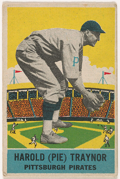 Harold (Pie) Traynor, Pittsburgh Pirates, DeLong Gum Company, Boston, Massachusetts  American, Commercial color lithograph