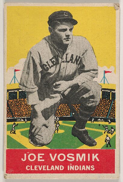 Joe Vosmik, Cleveland Indians, DeLong Gum Company, Boston, Massachusetts (American), Commercial color lithograph 