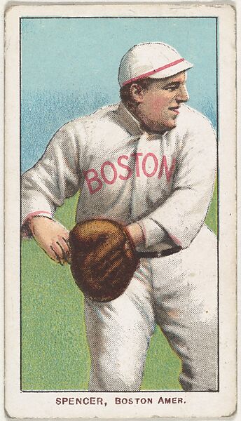Spencer, Boston, American League, from the White Border series (T206) for the American Tobacco Company, Issued by American Tobacco Company, Commercial lithograph