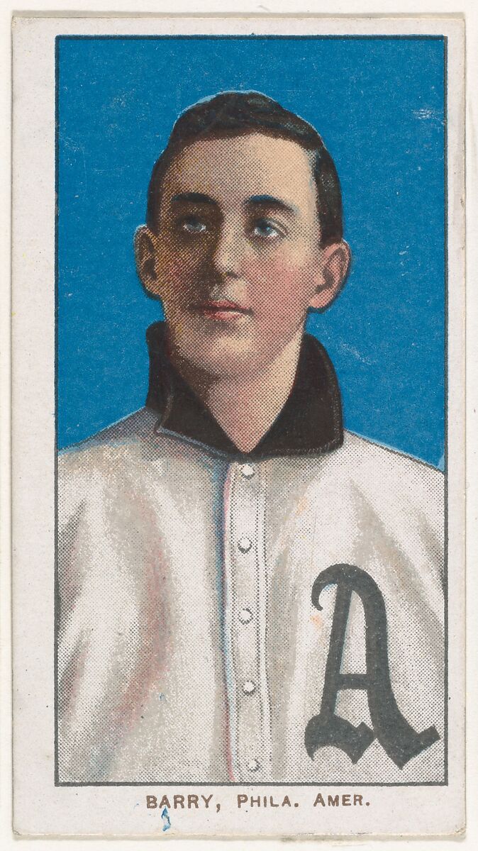 Barry, Philadelphia, American League, from the White Border series (T206) for the American Tobacco Company, Issued by American Tobacco Company, Commercial color lithograph 