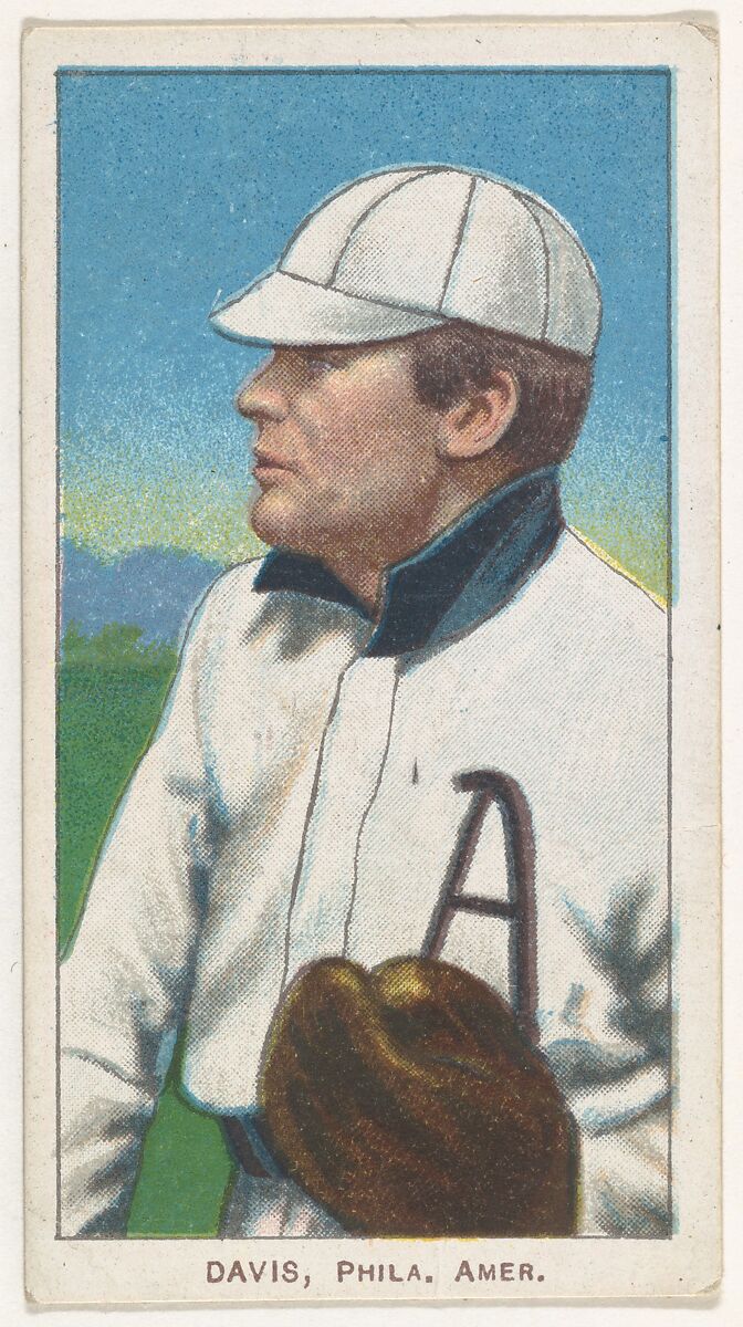 Davis, Philadelphia, American League, from the White Border series (T206) for the American Tobacco Company, Issued by American Tobacco Company, Commercial color lithograph 