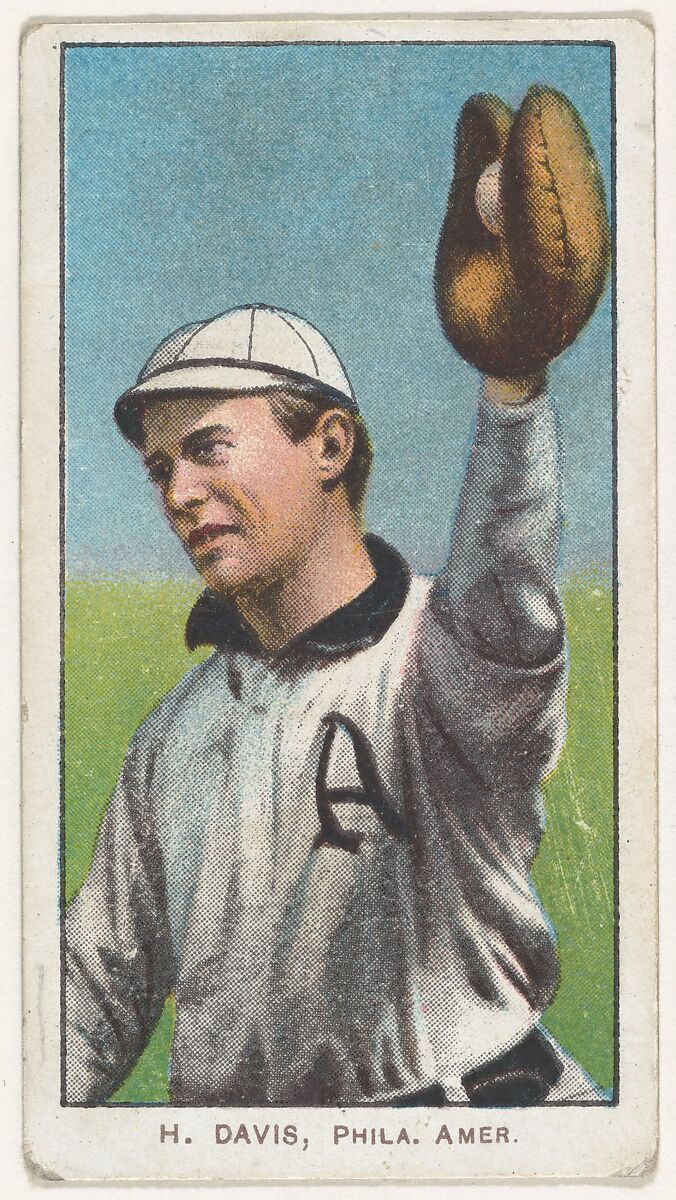 H. Davis, Philadelphia, American League, from the White Border series (T206) for the American Tobacco Company, Issued by American Tobacco Company, Commercial color lithograph 