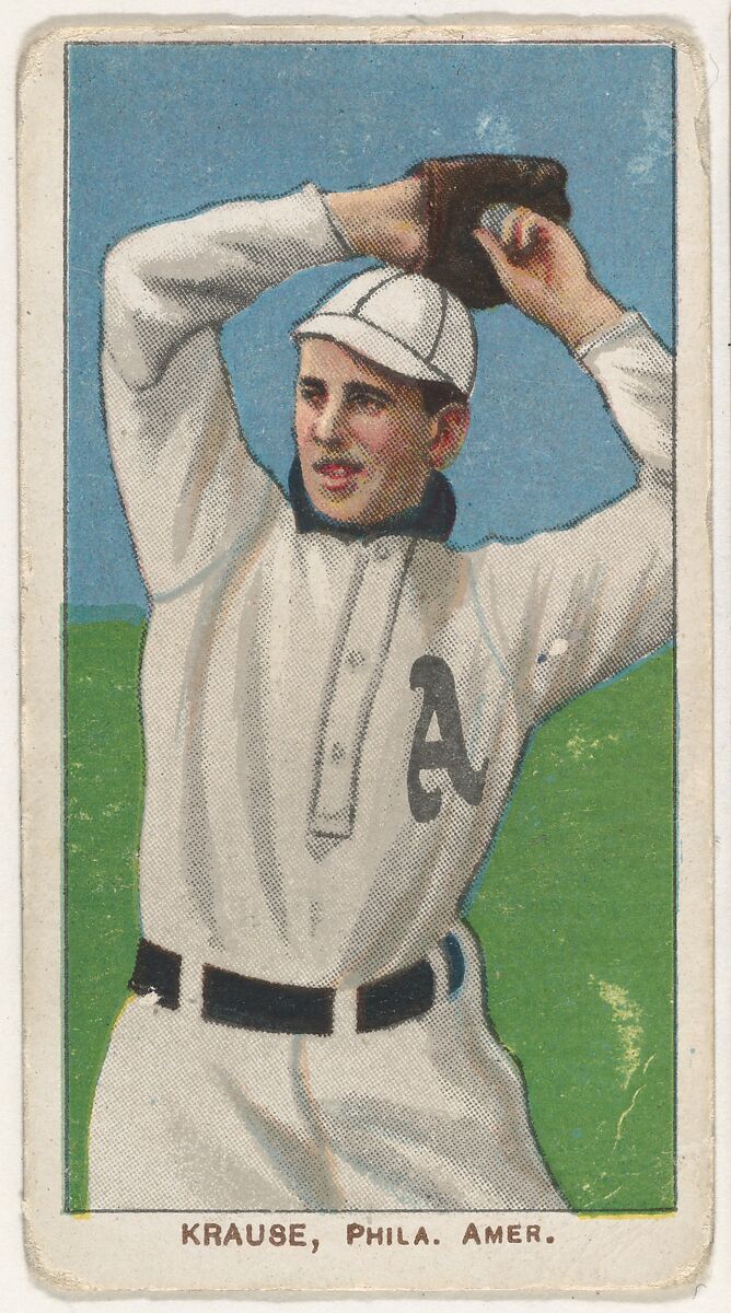 Krause, Philadelphia, American League, from the White Border series (T206) for the American Tobacco Company, Issued by American Tobacco Company, Commercial color lithograph 