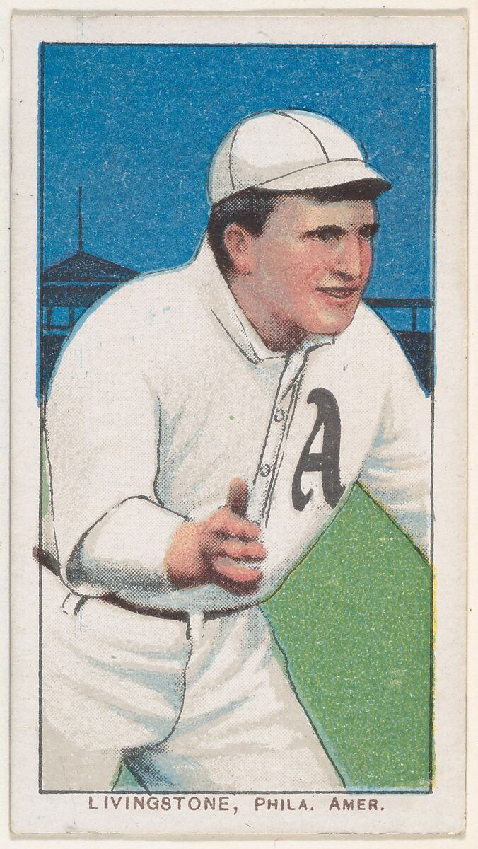 Livingstone, Philadelphia, American League, from the White Border series (T206) for the American Tobacco Company, Issued by American Tobacco Company, Commercial color lithograph 