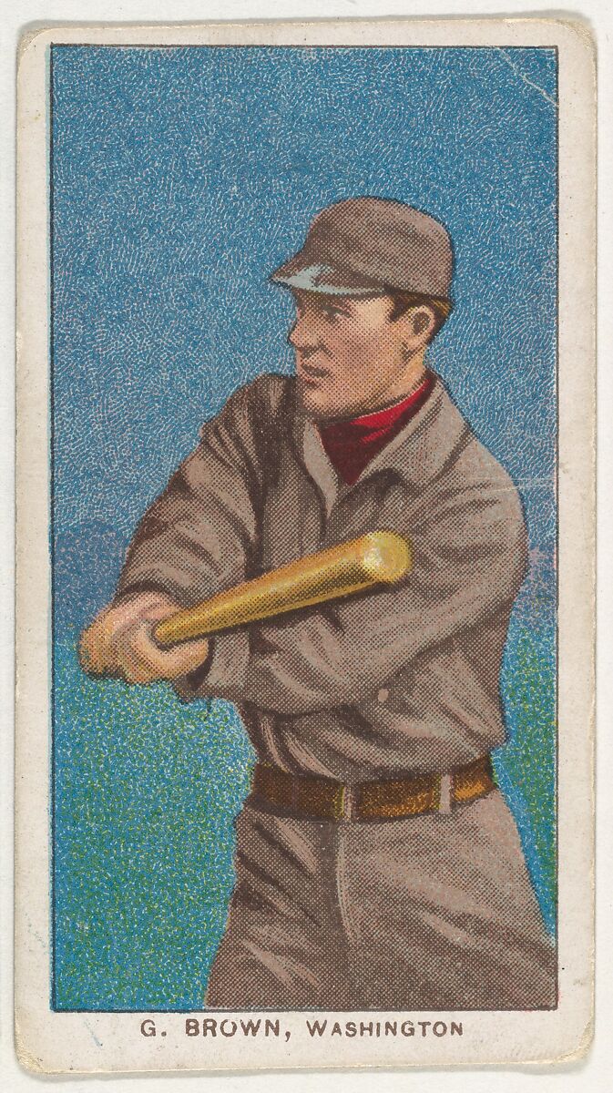 G. Brown, Washington, American League, from the White Border series (T206) for the American Tobacco Company, Issued by American Tobacco Company, Commercial lithograph 