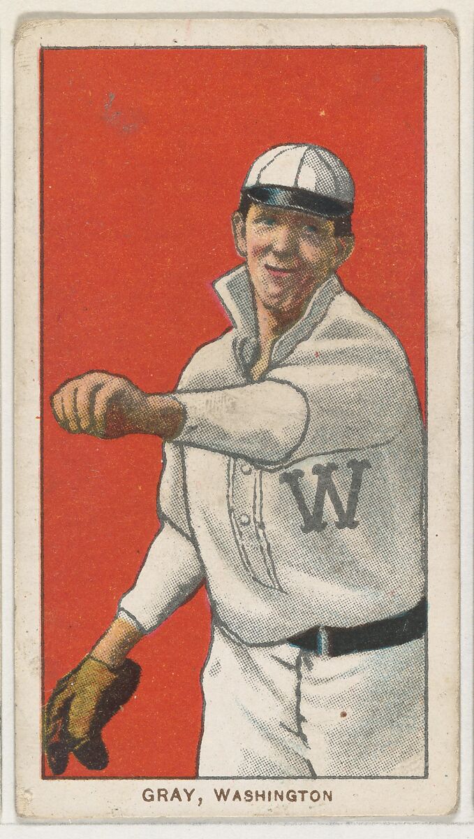 Gray, Washington, American League, from the White Border series (T206) for the American Tobacco Company, Issued by American Tobacco Company, Commercial lithograph 