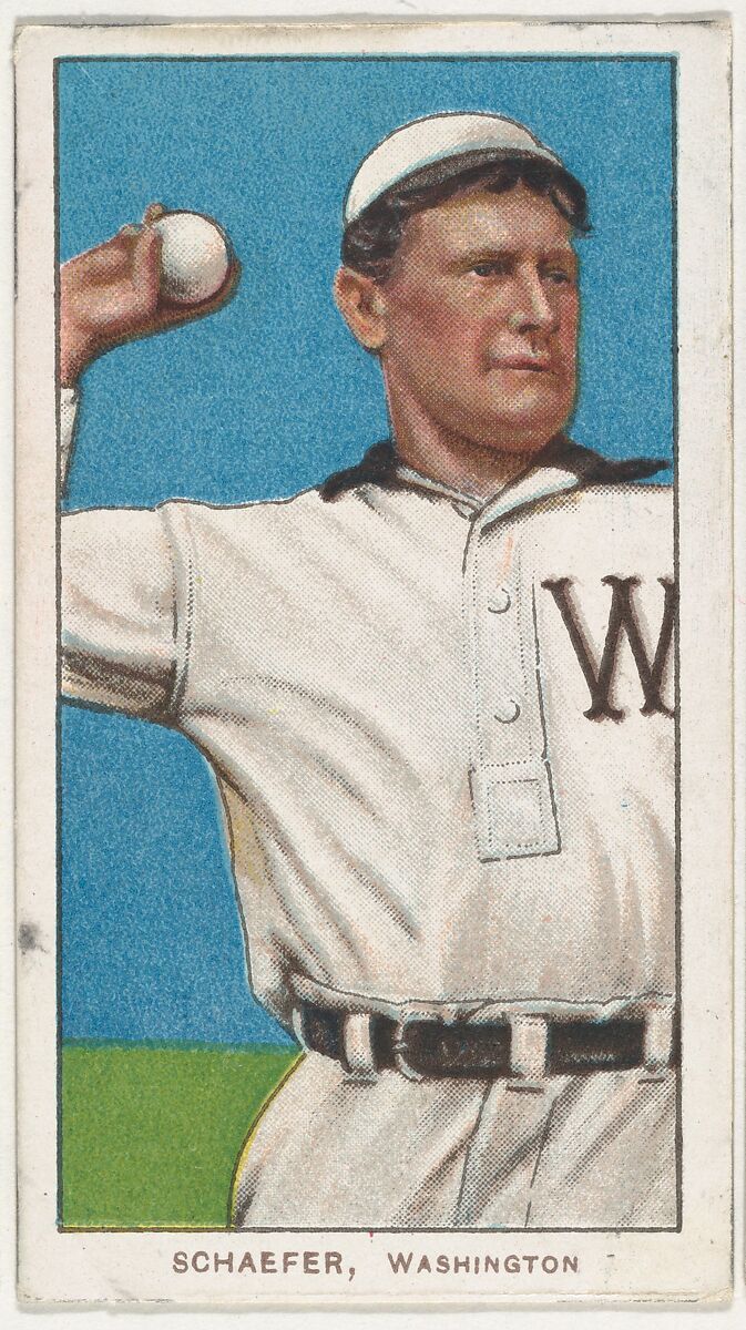 Schaefer, Washington, American League, from the White Border series (T206) for the American Tobacco Company, Issued by American Tobacco Company, Commercial lithograph 