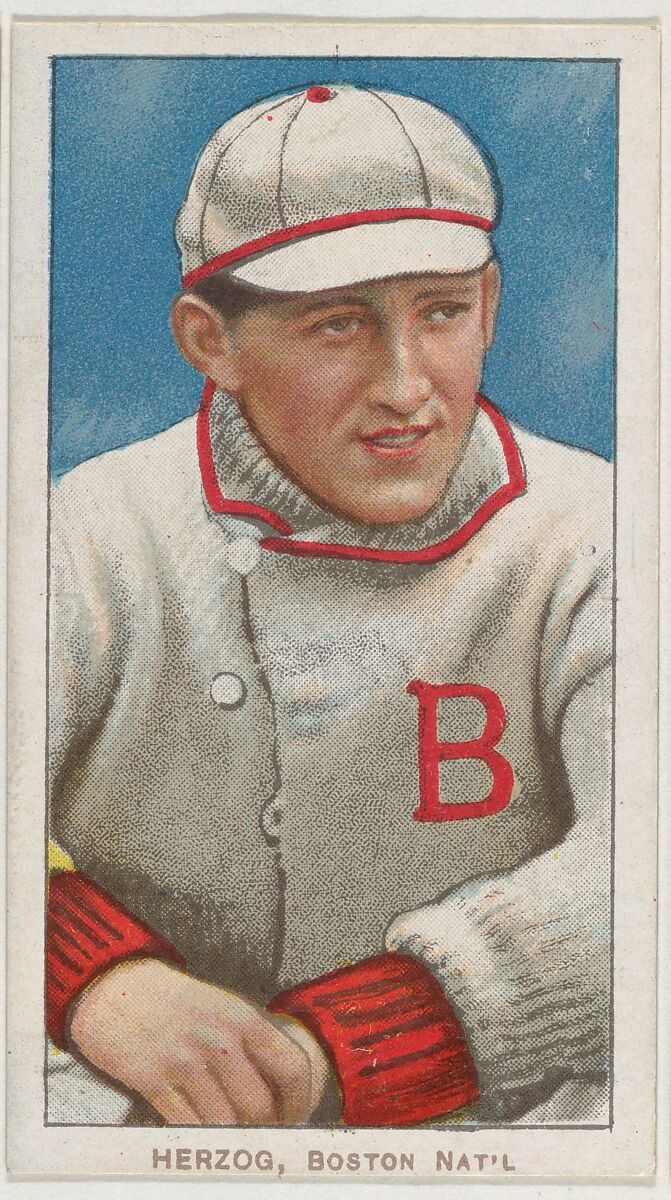 Herzog, Boston, National League, from the White Border series (T206) for the American Tobacco Company, Issued by American Tobacco Company, Commercial lithograph 