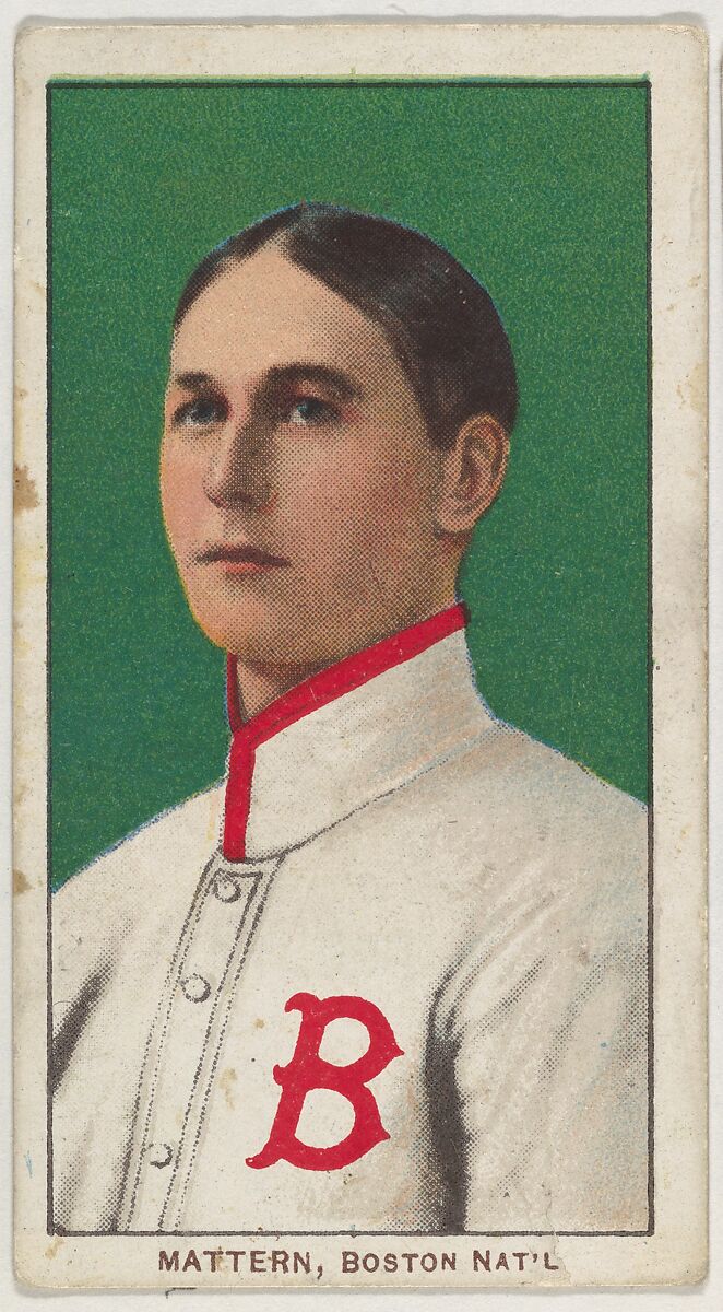 Mattern, Boston, National League, from the White Border series (T206) for the American Tobacco Company, Issued by American Tobacco Company, Commercial lithograph 
