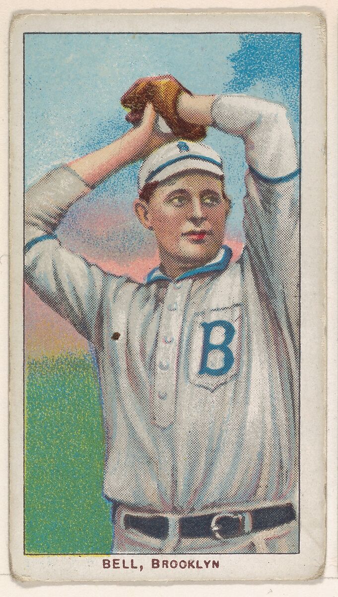 Bell, Brooklyn, National League, from the White Border series (T206) for the American Tobacco Company, Issued by American Tobacco Company, Commercial lithograph 