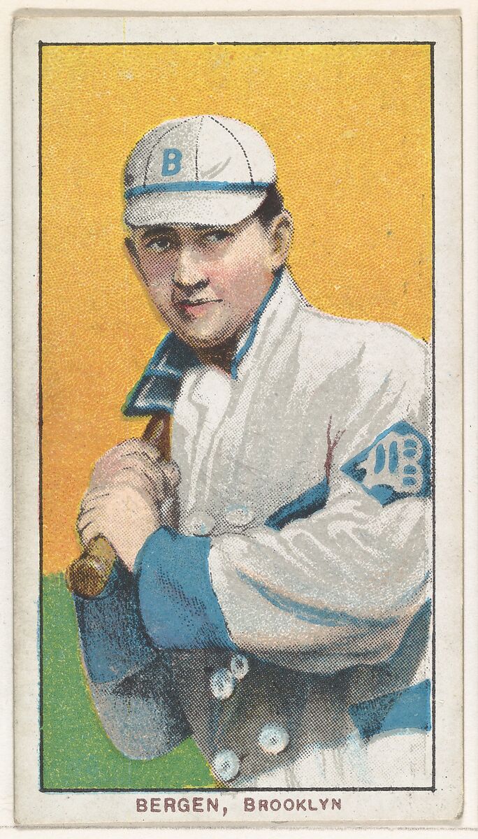 Bergen, Brooklyn, National League, from the White Border series (T206) for the American Tobacco Company, Issued by American Tobacco Company, Commercial lithograph