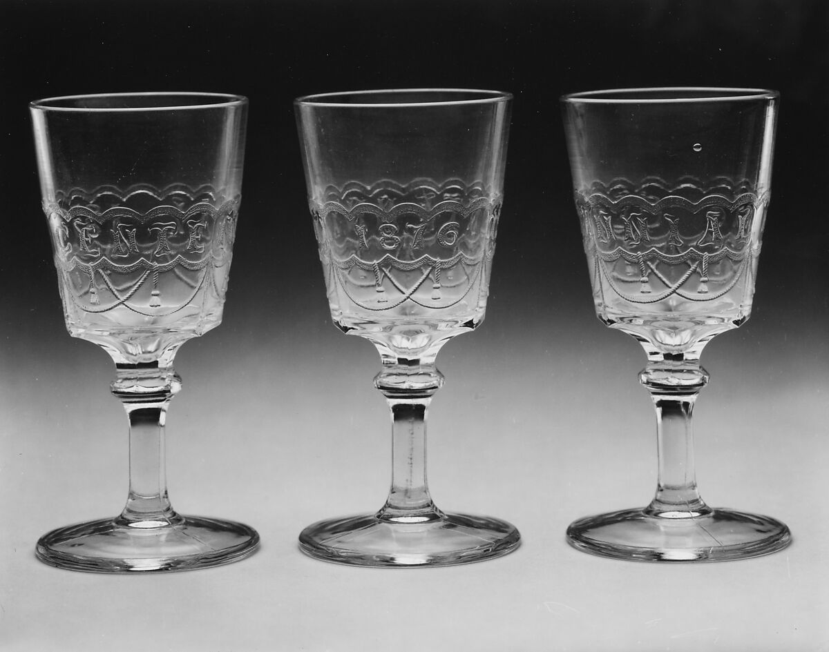 Goblet, Blown pattern-molded glass 