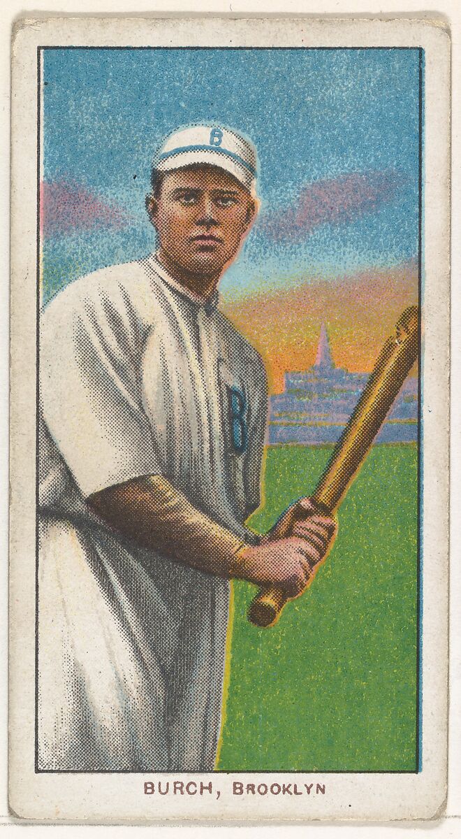 Burch, Brooklyn, National League, from the White Border series (T206) for the American Tobacco Company, Issued by American Tobacco Company, Commercial lithograph