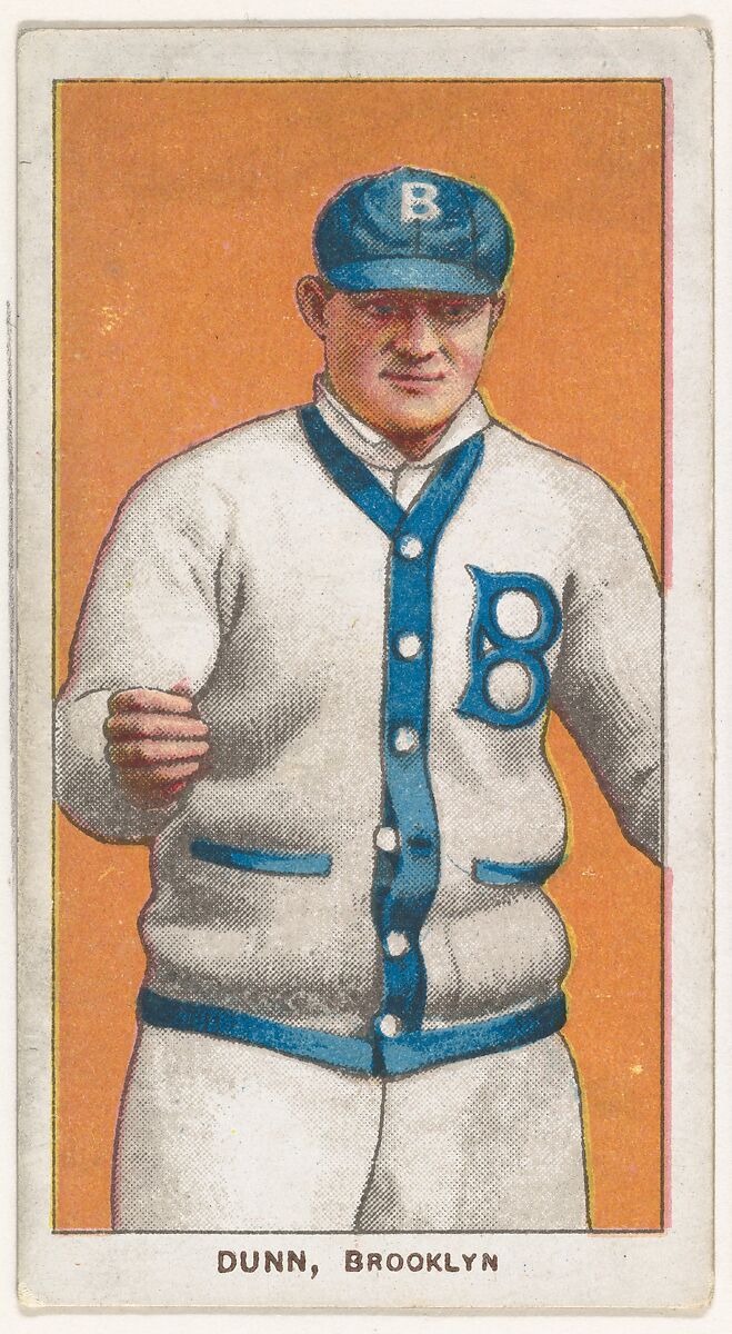 Dunn, Brooklyn, National League, from the White Border series (T206) for the American Tobacco Company, Issued by American Tobacco Company, Commercial lithograph