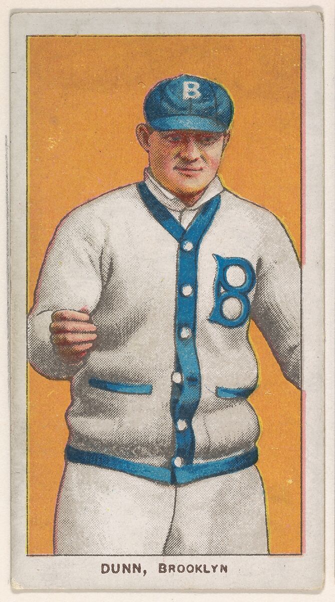 Dunn, Brooklyn, National League, from the White Border series (T206) for the American Tobacco Company, Issued by American Tobacco Company, Commercial lithograph 