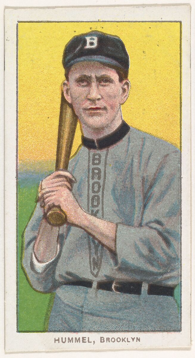 Hummel, Brooklyn, National League, from the White Border series (T206) for the American Tobacco Company, Issued by American Tobacco Company, Commercial lithograph