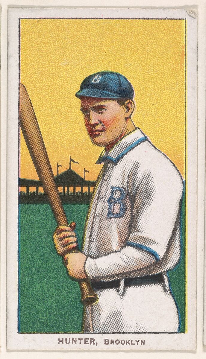 Hunter, Brooklyn, National League, from the White Border series (T206) for the American Tobacco Company, Issued by American Tobacco Company, Commercial lithograph 