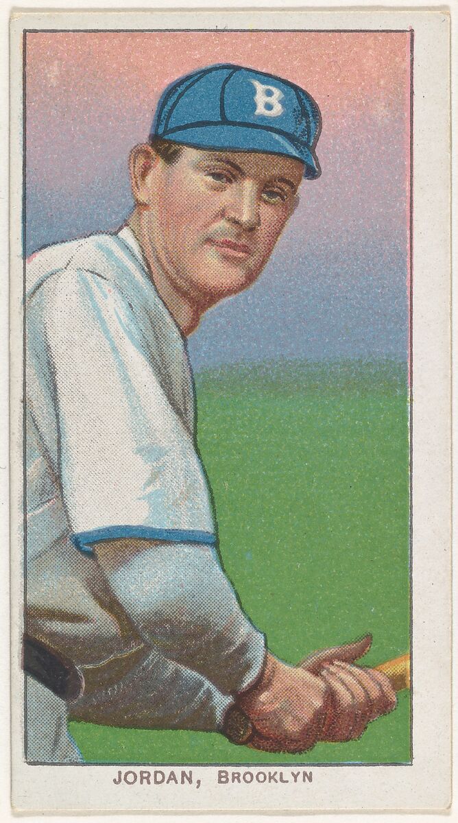 Jordan, Brooklyn, National League, from the White Border series (T206) for the American Tobacco Company, Issued by American Tobacco Company, Commercial lithograph