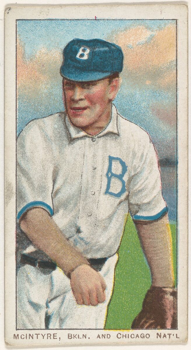 McIntyre, Brooklyn and Chicago, National League, from the White Border series (T206) for the American Tobacco Company, Issued by American Tobacco Company, Commercial lithograph