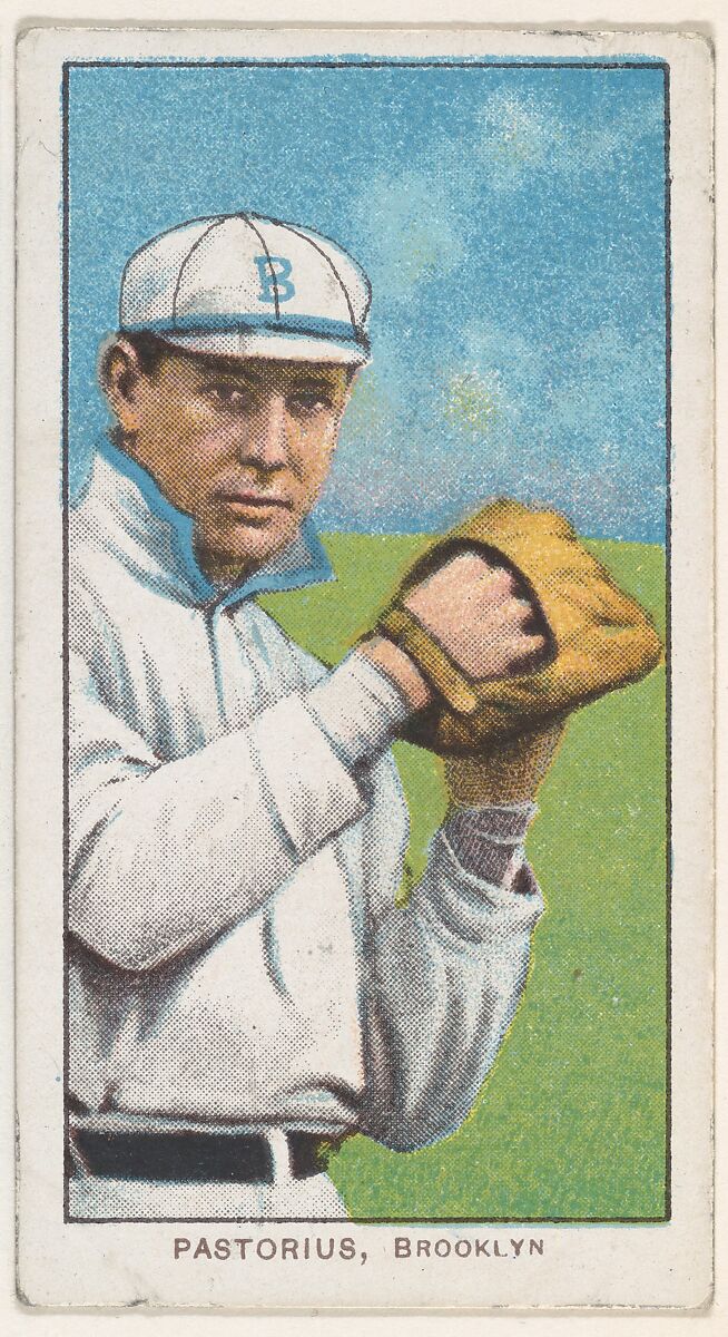 Pastorius, Brooklyn, National League, from the White Border series (T206) for the American Tobacco Company, Issued by American Tobacco Company, Commercial lithograph