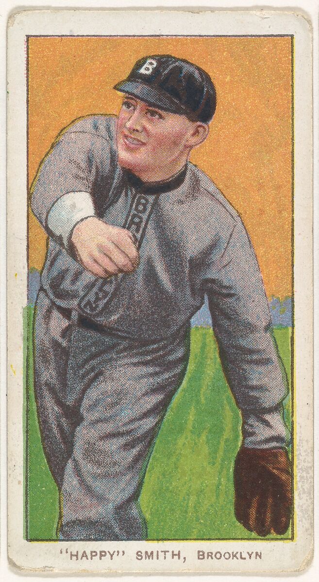 "Happy" Smith, Brooklyn, National League, from the White Border series (T206) for the American Tobacco Company, Issued by American Tobacco Company, Commercial lithograph