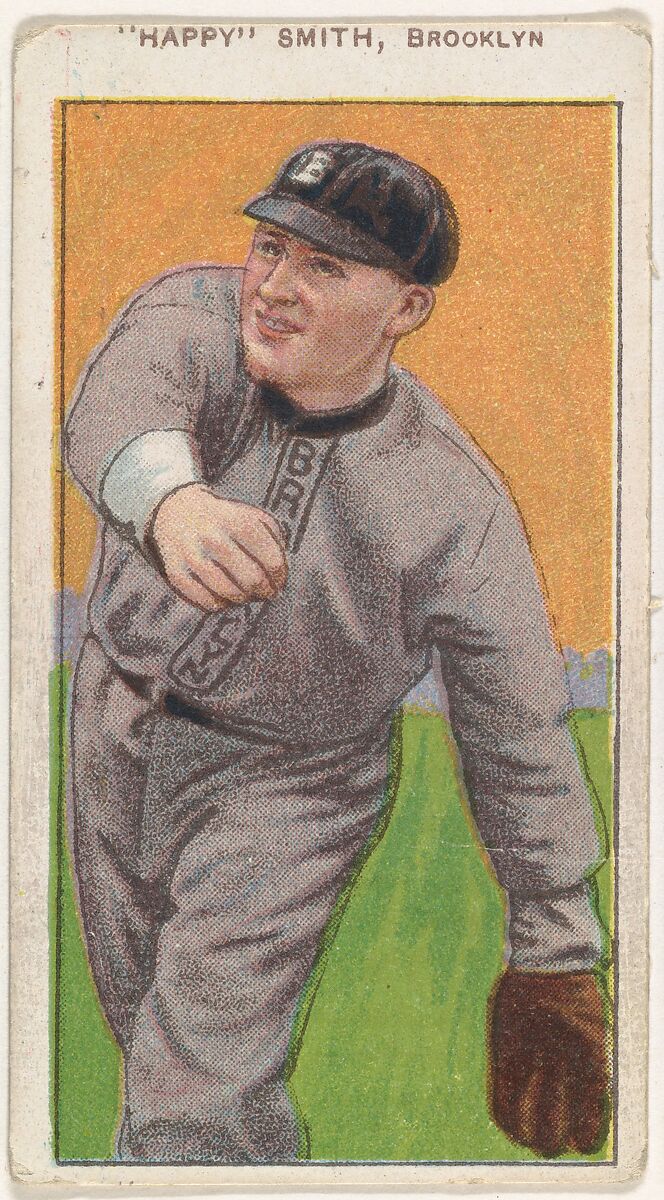 "Happy" Smith, Brooklyn, National League, from the White Border series (T206) for the American Tobacco Company, Issued by American Tobacco Company, Commercial lithograph