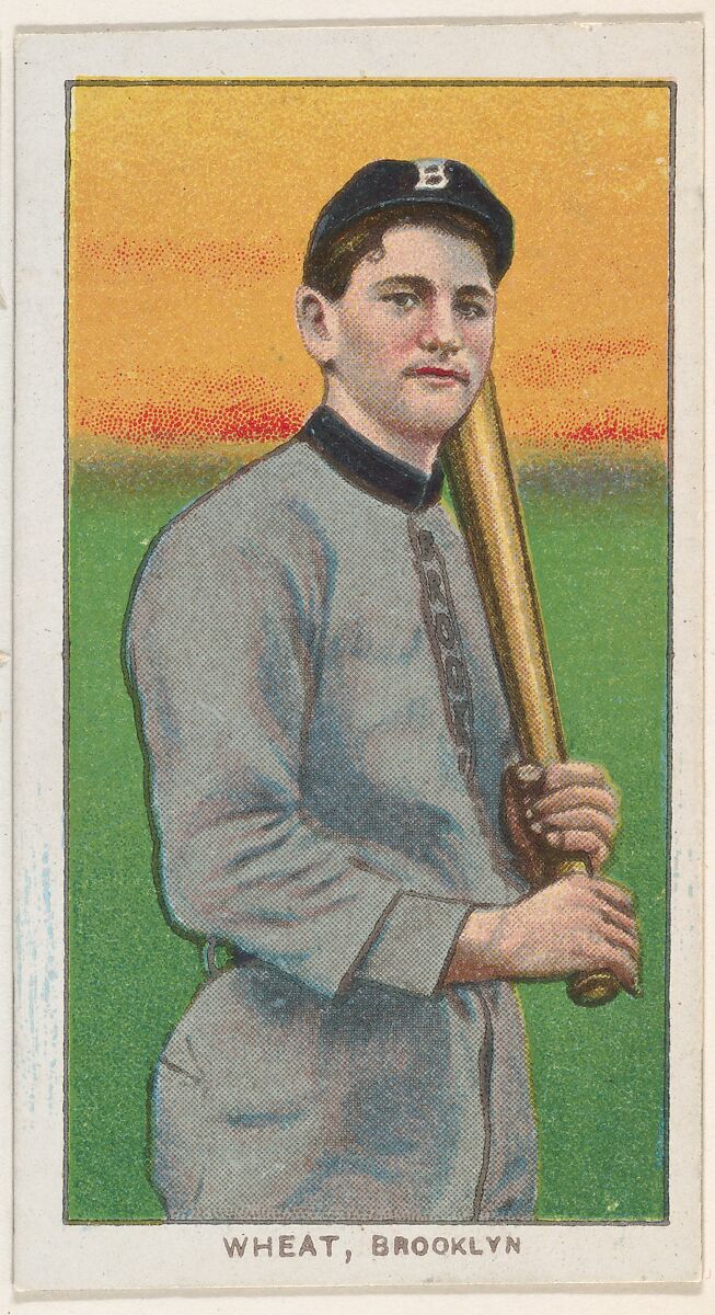 Wheat, Brooklyn, National League, from the White Border series (T206) for the American Tobacco Company, Issued by American Tobacco Company, Commercial lithograph