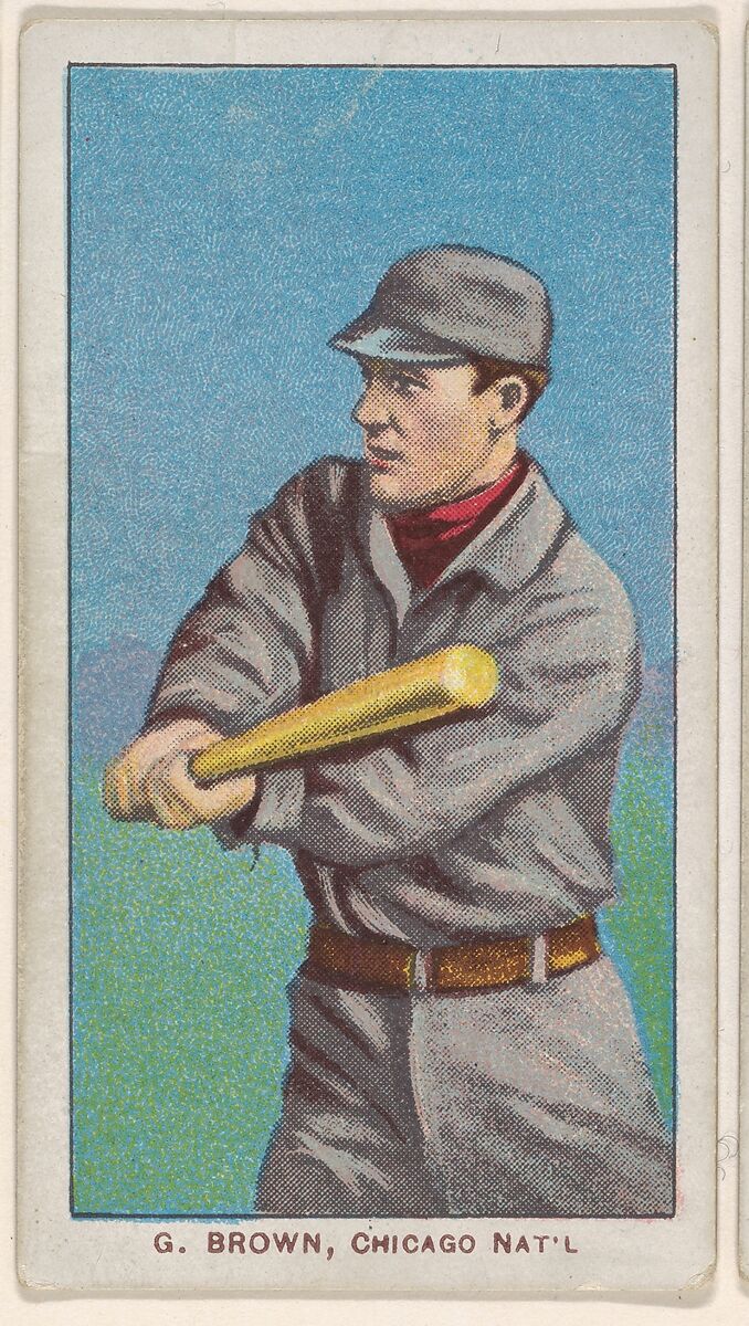 G. Brown, Chicago, National League, from the White Border series (T206) for the American Tobacco Company, American Tobacco Company, Commercial lithograph